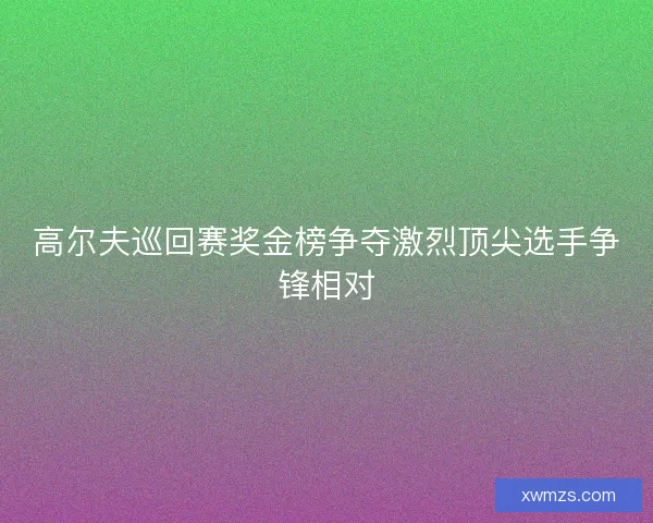 高尔夫巡回赛奖金榜争夺激烈顶尖选手争锋相对 高尔夫巡回赛奖金榜争夺激烈顶尖选手争锋相对